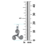 925 Sterling Silver Triskele Charm Pendant