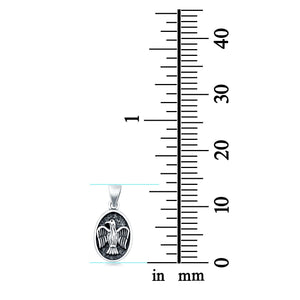 Eagle Pendant Charm Round 925 Sterling Silver