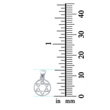 Jewish Star Charm Pendant Fashion Jewelry Round 925 Sterling Silver