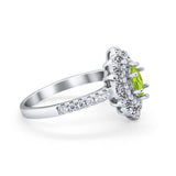 Art Deco Marquise Wedding Ring Simulated Cubic Zirconia 925 Sterling Silver