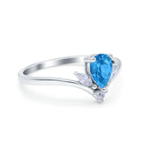 Art Deco Engagement Ring Marquise Simulated Cubic Zirconia 925 Sterling Silver