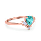 Art Deco Engagement Ring Marquise Simulated Cubic Zirconia 925 Sterling Silver