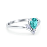 Art Deco Engagement Ring Marquise Simulated Cubic Zirconia 925 Sterling Silver