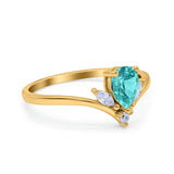 Art Deco Engagement Ring Marquise Simulated Cubic Zirconia 925 Sterling Silver