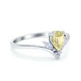 Art Deco Engagement Ring Marquise Simulated Cubic Zirconia 925 Sterling Silver