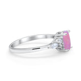 Art Deco Oval Wedding Ring Marquise Simulated Cubic Zirconia 925 Sterling Silver