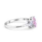 Art Deco Wedding Ring Marquise Simulated Cubic Zirconia 925 Sterling Silver