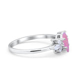 Art Deco Wedding Ring Marquise Simulated Cubic Zirconia 925 Sterling Silver