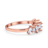Art Deco Wedding Ring Baguette Eternity Simulated CZ 925 Sterling Silver