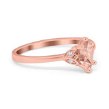 Marquise Art Deco Engagement Ring Simulated Cubic Zirconia 925 Sterling Silver