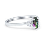 Marquise Art Deco Engagement Ring Simulated Cubic Zirconia 925 Sterling Silver