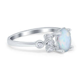 Vintage Style Oval Engagement Ring Simulated Cubic Zirconia 925 Sterling Silver
