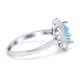 Vintage Princess Cut Wedding Ring Simulated Cubic Zirconia 925 Sterling Silver
