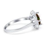 Vintage Princess Cut Wedding Ring Simulated Cubic Zirconia 925 Sterling Silver