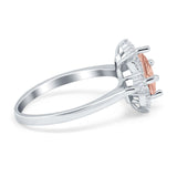 Vintage Princess Cut Wedding Ring Simulated Cubic Zirconia 925 Sterling Silver