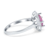 Vintage Princess Cut Wedding Ring Simulated Cubic Zirconia 925 Sterling Silver
