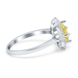 Vintage Princess Cut Wedding Ring Simulated Cubic Zirconia 925 Sterling Silver