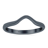 Contour Curved Band Solid 925 Sterling Silver Thumb Ring (2mm)