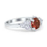 Filigree Wedding Ring Round Simulated Cubic Zirconia 925 Sterling Silver