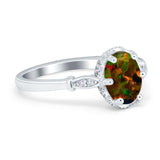 Vintage Style Wedding Ring Round Simulated Cubic Zirconia 925 Sterling Silver