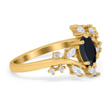 Oval Marquise Simulated Cubic Zirconia Ring 925 Sterling Silver
