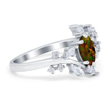 Oval Marquise Simulated Cubic Zirconia Ring 925 Sterling Silver