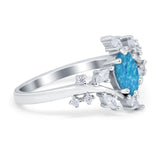 Oval Marquise Simulated Cubic Zirconia Ring 925 Sterling Silver