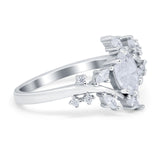 Oval Marquise Simulated Cubic Zirconia Ring 925 Sterling Silver