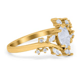 Oval Marquise Simulated Cubic Zirconia Ring 925 Sterling Silver