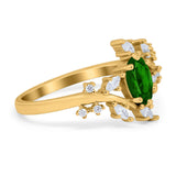 Oval Marquise Simulated Cubic Zirconia Ring 925 Sterling Silver