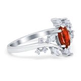 Oval Marquise Simulated Cubic Zirconia Ring 925 Sterling Silver
