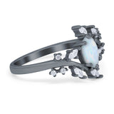 Oval Marquise Simulated Cubic Zirconia Ring 925 Sterling Silver