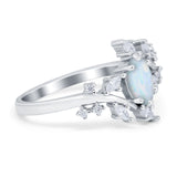 Oval Marquise Simulated Cubic Zirconia Ring 925 Sterling Silver