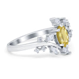 Oval Marquise Simulated Cubic Zirconia Ring 925 Sterling Silver