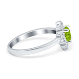Art Deco Halo Engagement Ring Round Simulated Cubic Zirconia 925 Sterling Silver