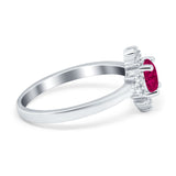 Art Deco Halo Engagement Ring Round Simulated Cubic Zirconia 925 Sterling Silver