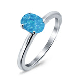 Simulated Cubic Zirconia Cathedral Wedding Ring 925 Sterling Silver Center Stone-(7mmx5mm)