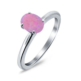 Simulated Cubic Zirconia Cathedral Wedding Ring 925 Sterling Silver Center Stone-(7mmx5mm)