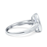 Solitaire Marquise Wedding Ring Simulated Cubic Zirconia 925 Sterling Silver