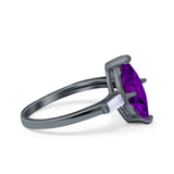 Art Deco Marquise Simulated Cubic Zirconia Engagement Ring 925 Sterling Silver