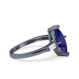 Art Deco Marquise Simulated Cubic Zirconia Engagement Ring 925 Sterling Silver