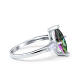 Art Deco Marquise Simulated Cubic Zirconia Engagement Ring 925 Sterling Silver