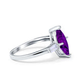 Marquise Art Deco Engagement Simulated Cubic Zirconia Ring 925 Sterling Silver