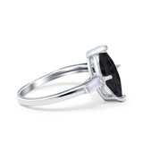 Marquise Art Deco Engagement Simulated Cubic Zirconia Ring 925 Sterling Silver