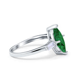 Marquise Art Deco Engagement Simulated Cubic Zirconia Ring 925 Sterling Silver