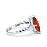 Marquise Art Deco Engagement Simulated Cubic Zirconia Ring 925 Sterling Silver