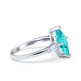 Marquise Art Deco Engagement Simulated Cubic Zirconia Ring 925 Sterling Silver