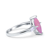 Marquise Art Deco Engagement Simulated Cubic Zirconia Ring 925 Sterling Silver