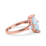 Marquise Art Deco Engagement Simulated Cubic Zirconia Ring 925 Sterling Silver
