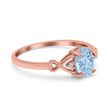 Oval Filigree Infinity Engagement Ring Simulated Cubic Zirconia 925 Sterling Silver